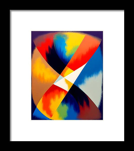 The Fight, Framed Print, Oil on Canvas, Abstract Painting, Multicolor Art, Abstract Art, Abstract Artwork, Wall Décor, Wall Art, Artwork