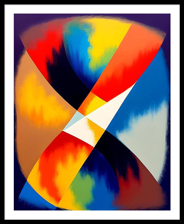 The Fight, Framed Print, Oil on Canvas, Abstract Painting, Multicolor Art, Abstract Art, Abstract Artwork, Wall Décor, Wall Art, Artwork