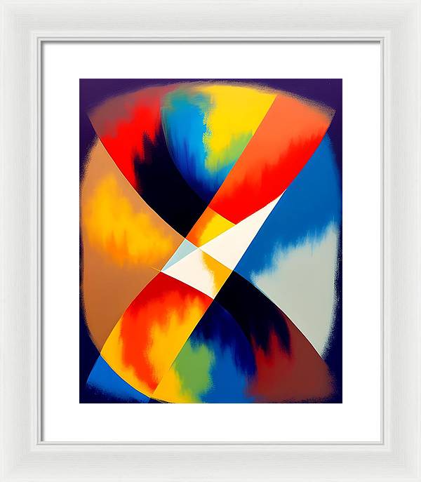 The Fight, Framed Print, Oil on Canvas, Abstract Painting, Multicolor Art, Abstract Art, Abstract Artwork, Wall Décor, Wall Art, Artwork