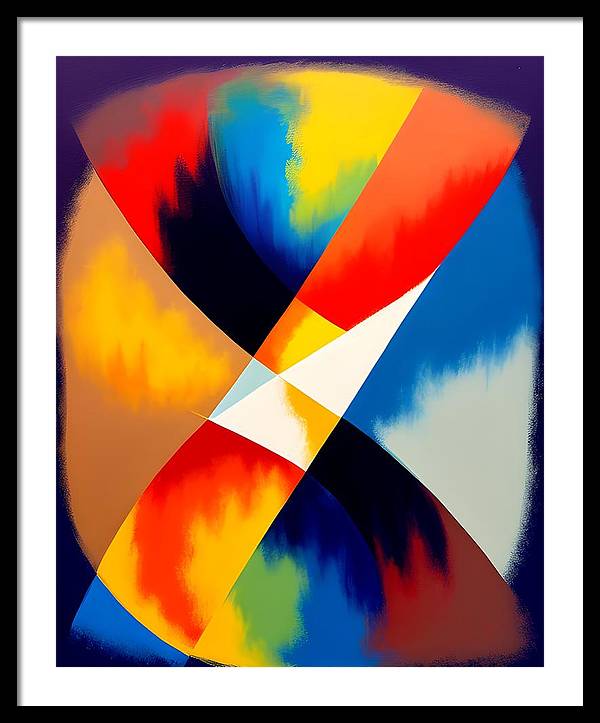 The Fight, Framed Print, Oil on Canvas, Abstract Painting, Multicolor Art, Abstract Art, Abstract Artwork, Wall Décor, Wall Art, Artwork