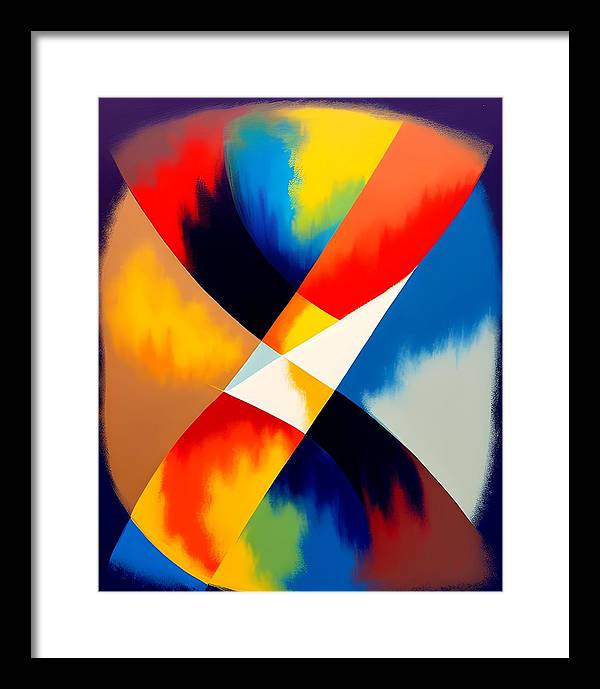 The Fight, Framed Print, Oil on Canvas, Abstract Painting, Multicolor Art, Abstract Art, Abstract Artwork, Wall Décor, Wall Art, Artwork