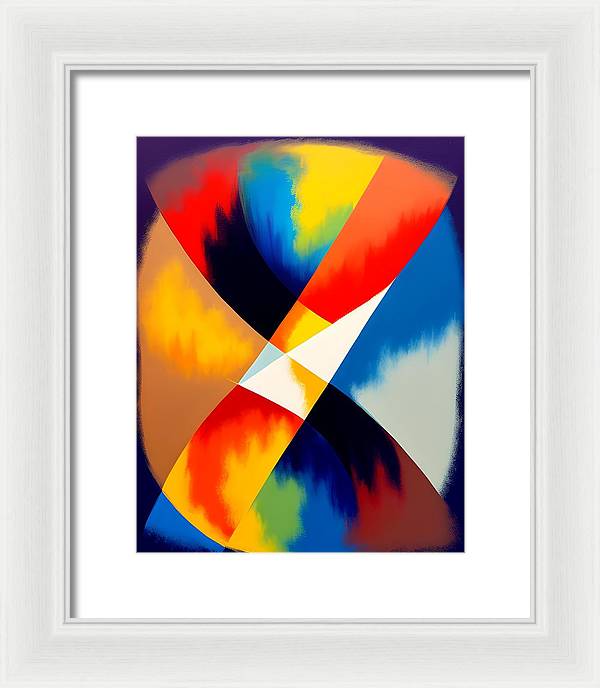 The Fight, Framed Print, Oil on Canvas, Abstract Painting, Multicolor Art, Abstract Art, Abstract Artwork, Wall Décor, Wall Art, Artwork