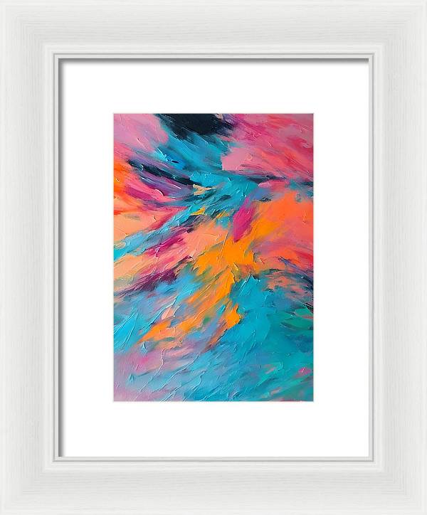 The Lake, Framed Print, Oil on Canvas, Abstract Painting, Multicolor Art, Wall Décor, Wall Art, Artwork, Art Piece, Abstract Art