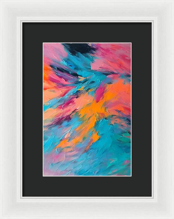 The Lake, Framed Print, Oil on Canvas, Abstract Painting, Multicolor Art, Wall Décor, Wall Art, Artwork, Art Piece, Abstract Art