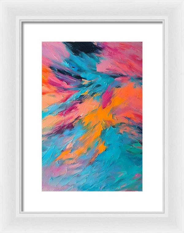 The Lake, Framed Print, Oil on Canvas, Abstract Painting, Multicolor Art, Wall Décor, Wall Art, Artwork, Art Piece, Abstract Art