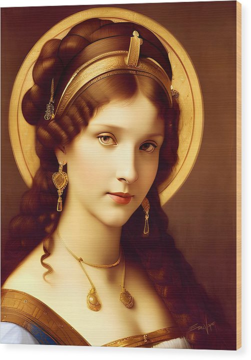 The Light, Renaissance Portrait, Oil on Canvas Portrait, Portrait of Italian Woman, Wood Print, Wall Décor, Wall Art, Artwork, Art Piece