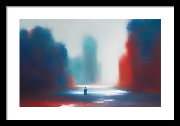 The Wanderer, Framed Print, Oil on Canvas, Abstract Painting, Multicolor Art, Abstract Art, Abstract Artwork, Wall Décor, Wall Art, Artwork