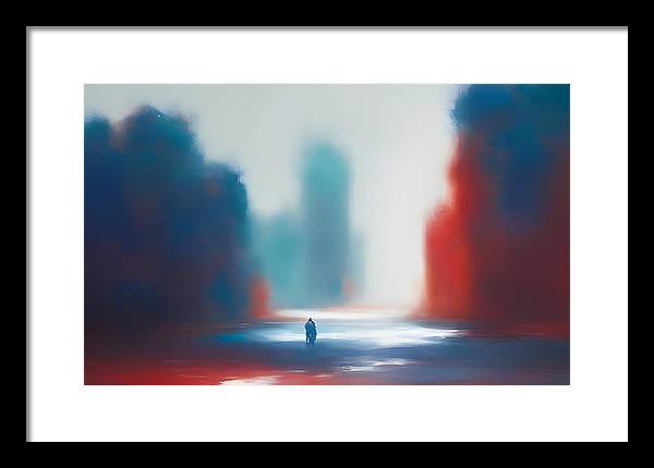 The Wanderer, Framed Print, Oil on Canvas, Abstract Painting, Multicolor Art, Abstract Art, Abstract Artwork, Wall Décor, Wall Art, Artwork