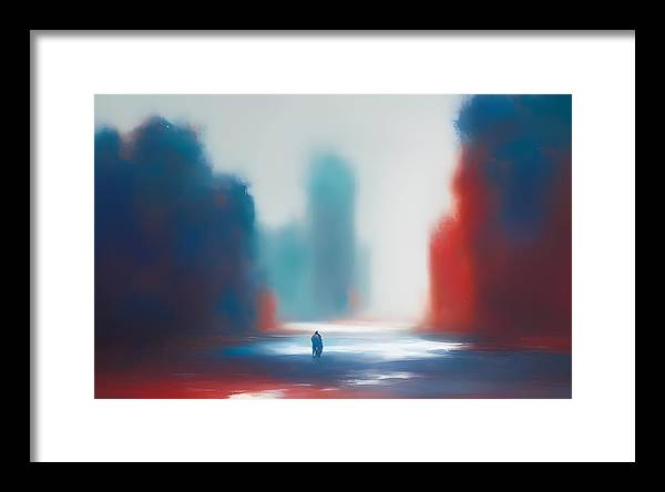 The Wanderer, Framed Print, Oil on Canvas, Abstract Painting, Multicolor Art, Abstract Art, Abstract Artwork, Wall Décor, Wall Art, Artwork