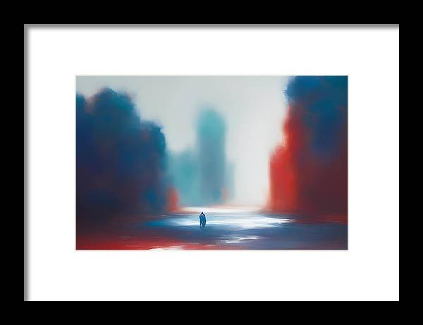 The Wanderer, Framed Print, Oil on Canvas, Abstract Painting, Multicolor Art, Abstract Art, Abstract Artwork, Wall Décor, Wall Art, Artwork