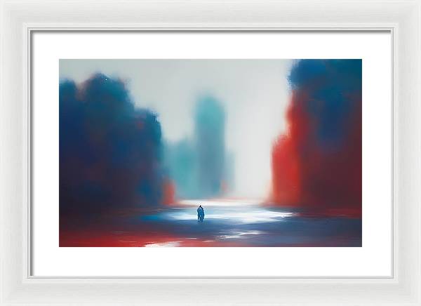 The Wanderer, Framed Print, Oil on Canvas, Abstract Painting, Multicolor Art, Abstract Art, Abstract Artwork, Wall Décor, Wall Art, Artwork