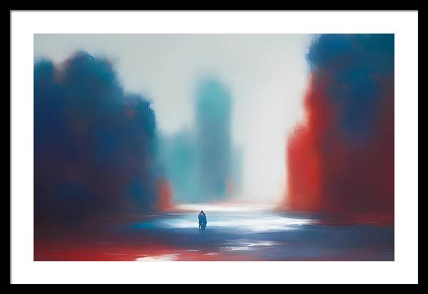 The Wanderer, Framed Print, Oil on Canvas, Abstract Painting, Multicolor Art, Abstract Art, Abstract Artwork, Wall Décor, Wall Art, Artwork