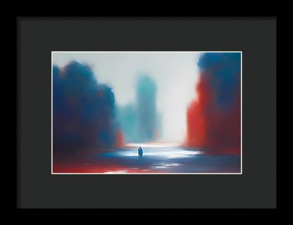 The Wanderer, Framed Print, Oil on Canvas, Abstract Painting, Multicolor Art, Abstract Art, Abstract Artwork, Wall Décor, Wall Art, Artwork