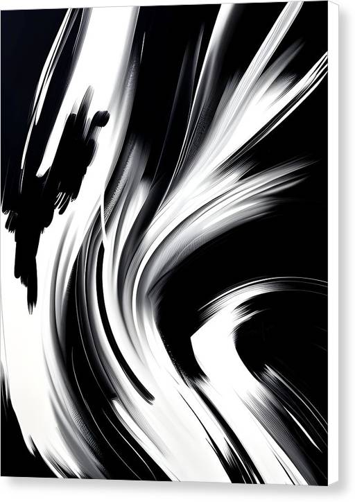 The White Flame, Canvas Print, Oil on Canvas, Abstract Painting, Black and White Art, Wall Décor, Wall Art, Artwork, Art Piece, Abstract Art