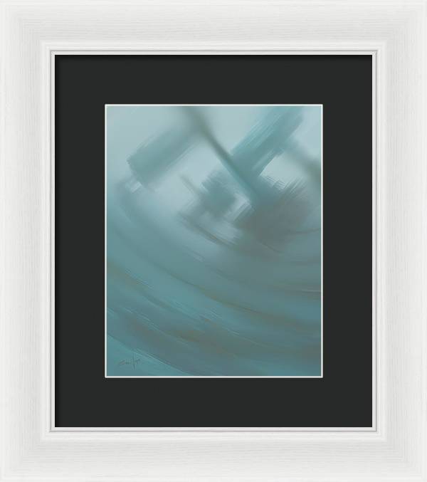 Through the Surf, Framed Print, Wall Décor, Wall Art, Artwork, Art Piece, Patterns, Ocean Patterns, Wave Patterns, Teal Patterns, Marine, Aquatic