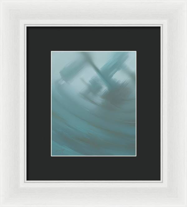 Through the Surf, Framed Print, Wall Décor, Wall Art, Artwork, Art Piece, Patterns, Ocean Patterns, Wave Patterns, Teal Patterns, Marine, Aquatic