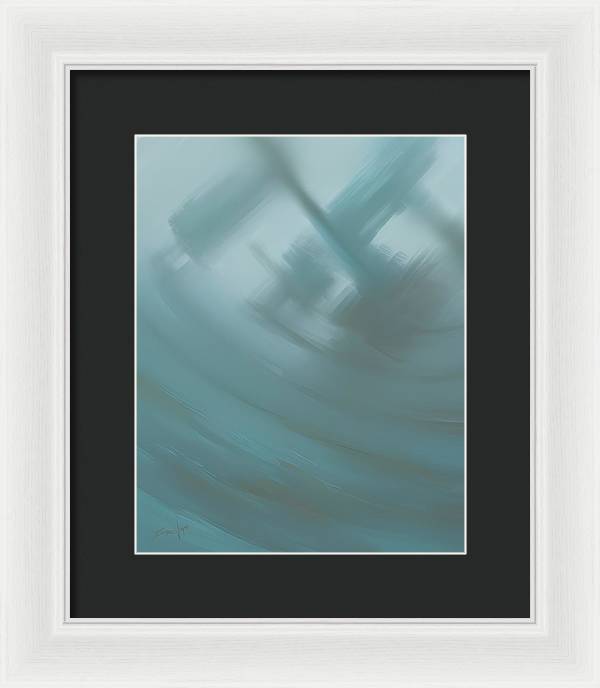 Through the Surf, Framed Print, Wall Décor, Wall Art, Artwork, Art Piece, Patterns, Ocean Patterns, Wave Patterns, Teal Patterns, Marine, Aquatic