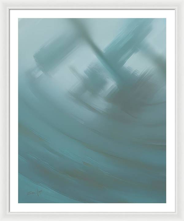 Through the Surf, Framed Print, Wall Décor, Wall Art, Artwork, Art Piece, Patterns, Ocean Patterns, Wave Patterns, Teal Patterns, Marine, Aquatic