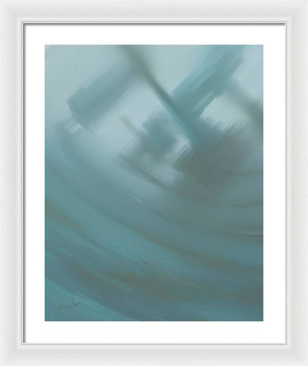 Through the Surf, Framed Print, Wall Décor, Wall Art, Artwork, Art Piece, Patterns, Ocean Patterns, Wave Patterns, Teal Patterns, Marine, Aquatic