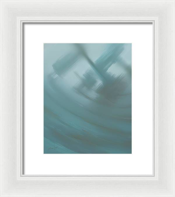 Through the Surf, Framed Print, Wall Décor, Wall Art, Artwork, Art Piece, Patterns, Ocean Patterns, Wave Patterns, Teal Patterns, Marine, Aquatic