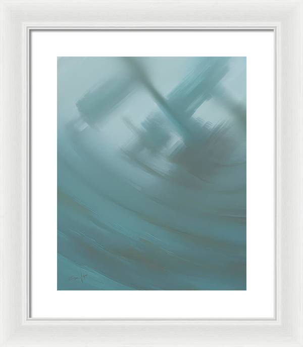 Through the Surf, Framed Print, Wall Décor, Wall Art, Artwork, Art Piece, Patterns, Ocean Patterns, Wave Patterns, Teal Patterns, Marine, Aquatic