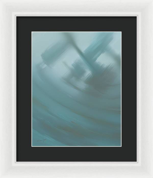 Through the Surf, Framed Print, Wall Décor, Wall Art, Artwork, Art Piece, Patterns, Ocean Patterns, Wave Patterns, Teal Patterns, Marine, Aquatic