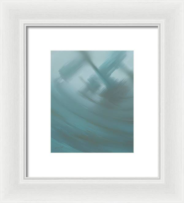 Through the Surf, Framed Print, Wall Décor, Wall Art, Artwork, Art Piece, Patterns, Ocean Patterns, Wave Patterns, Teal Patterns, Marine, Aquatic