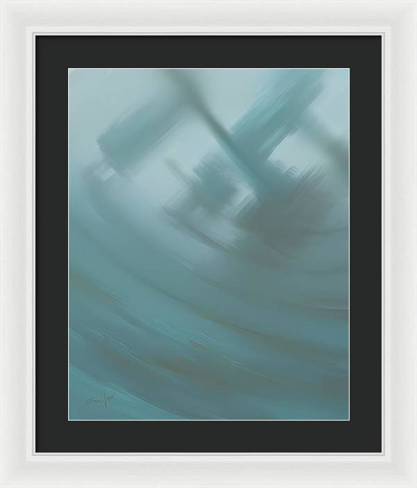 Through the Surf, Framed Print, Wall Décor, Wall Art, Artwork, Art Piece, Patterns, Ocean Patterns, Wave Patterns, Teal Patterns, Marine, Aquatic