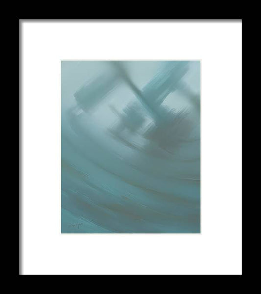 Through the Surf, Framed Print, Wall Décor, Wall Art, Artwork, Art Piece, Patterns, Ocean Patterns, Wave Patterns, Teal Patterns, Marine, Aquatic