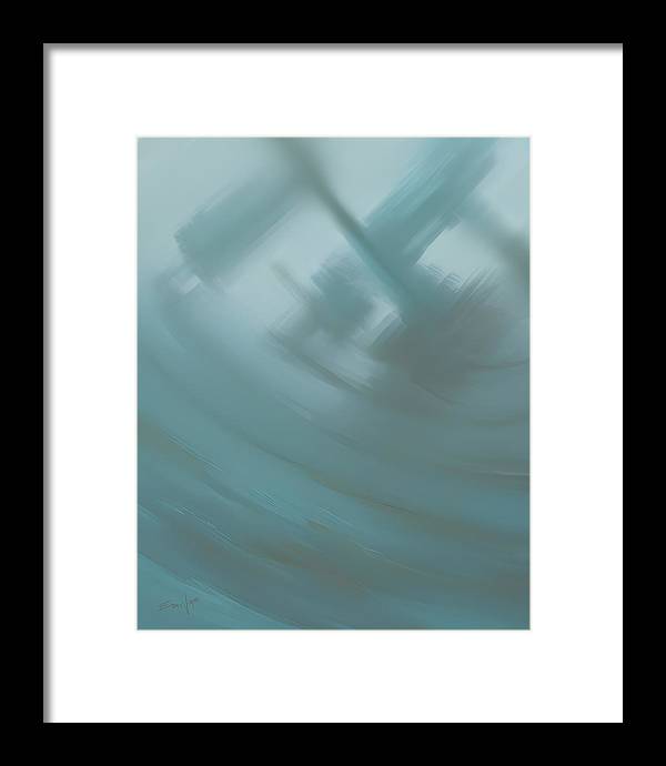 Through the Surf, Framed Print, Wall Décor, Wall Art, Artwork, Art Piece, Patterns, Ocean Patterns, Wave Patterns, Teal Patterns, Marine, Aquatic