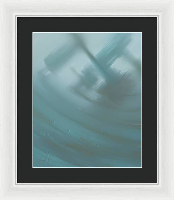 Through the Surf, Framed Print, Wall Décor, Wall Art, Artwork, Art Piece, Patterns, Ocean Patterns, Wave Patterns, Teal Patterns, Marine, Aquatic