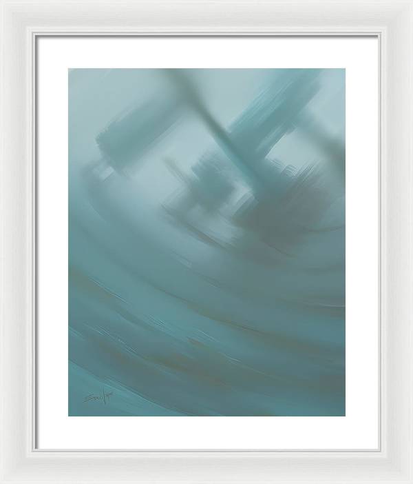 Through the Surf, Framed Print, Wall Décor, Wall Art, Artwork, Art Piece, Patterns, Ocean Patterns, Wave Patterns, Teal Patterns, Marine, Aquatic