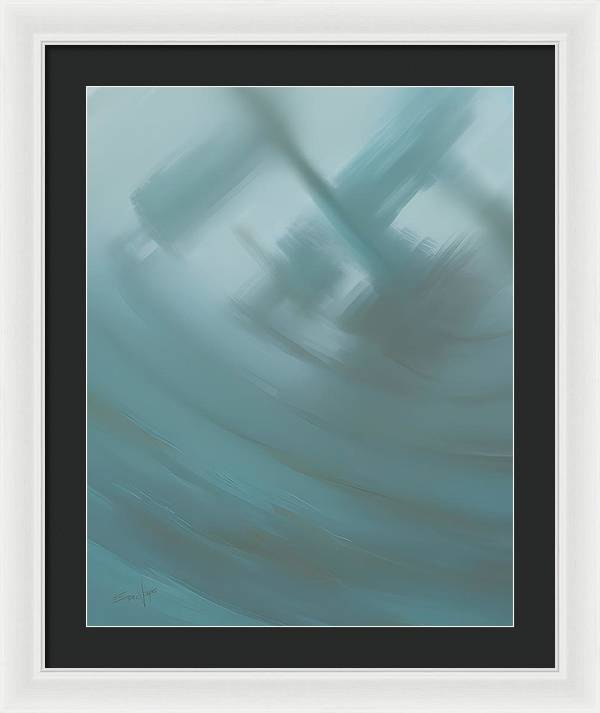 Through the Surf, Framed Print, Wall Décor, Wall Art, Artwork, Art Piece, Patterns, Ocean Patterns, Wave Patterns, Teal Patterns, Marine, Aquatic