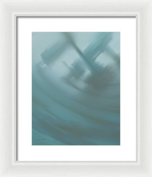 Through the Surf, Framed Print, Wall Décor, Wall Art, Artwork, Art Piece, Patterns, Ocean Patterns, Wave Patterns, Teal Patterns, Marine, Aquatic