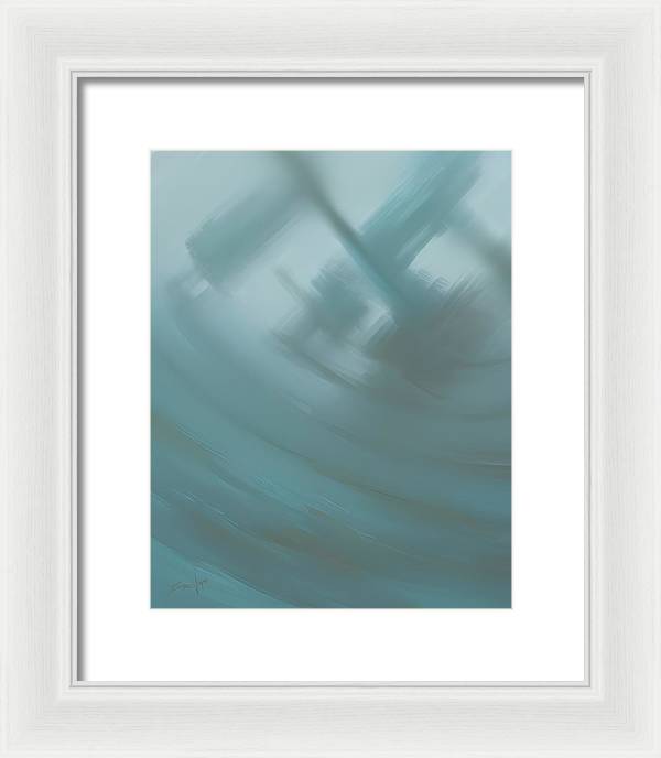 Through the Surf, Framed Print, Wall Décor, Wall Art, Artwork, Art Piece, Patterns, Ocean Patterns, Wave Patterns, Teal Patterns, Marine, Aquatic