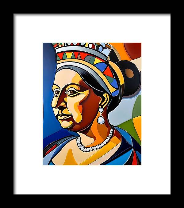 Victoria, Framed Print, Abstract Portrait, Oil On Canvas, Queen Victoria Portrait, Portrait of Queen Victoria, Queen Victoria Art, Wall Décor, Wall Art