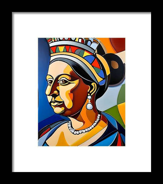 Victoria, Framed Print, Abstract Portrait, Oil On Canvas, Queen Victoria Portrait, Portrait of Queen Victoria, Queen Victoria Art, Wall Décor, Wall Art