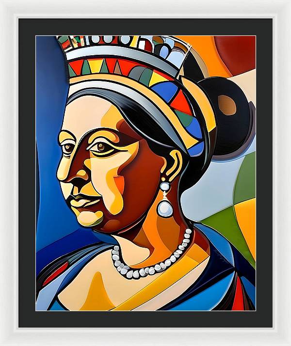 Victoria, Framed Print, Abstract Portrait, Oil On Canvas, Queen Victoria Portrait, Portrait of Queen Victoria, Queen Victoria Art, Wall Décor, Wall Art