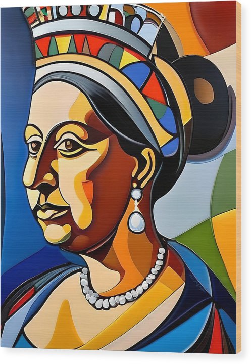 Victoria, Wood Print, Abstract Portrait, Oil On Canvas, Queen Victoria Portrait, Portrait of Queen Victoria, Queen Victoria Art, Wall Décor, Wall Art