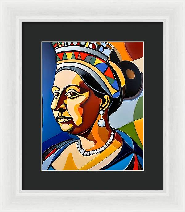 Victoria, Framed Print, Abstract Portrait, Oil On Canvas, Queen Victoria Portrait, Portrait of Queen Victoria, Queen Victoria Art, Wall Décor, Wall Art