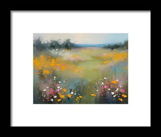 Wildflowers, Framed Print, Oil On Canvas, Abstract Impressionism, Abstract Art, Impressionism Artwork, Wildflower Art, Wall Décor, Wall Art