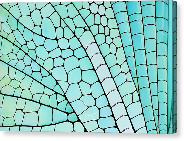 Wings, Canvas Print, Wall Décor, Wall Art, Watercolor, Artwork, Art Piece, Patterns, Dragonfly Wing Patterns, Teal Patterns, Turquoise Patterns, Aqua Patterns