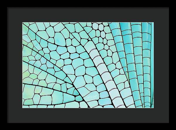 Wings, Framed Print, Wall Décor, Wall Art, Watercolor, Artwork, Art Piece, Patterns, Dragonfly Wing Patterns, Teal Patterns, Turquoise Patterns, Aqua Patterns