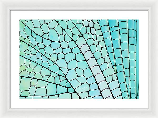 Wings, Framed Print, Wall Décor, Wall Art, Watercolor, Artwork, Art Piece, Patterns, Dragonfly Wing Patterns, Teal Patterns, Turquoise Patterns, Aqua Patterns