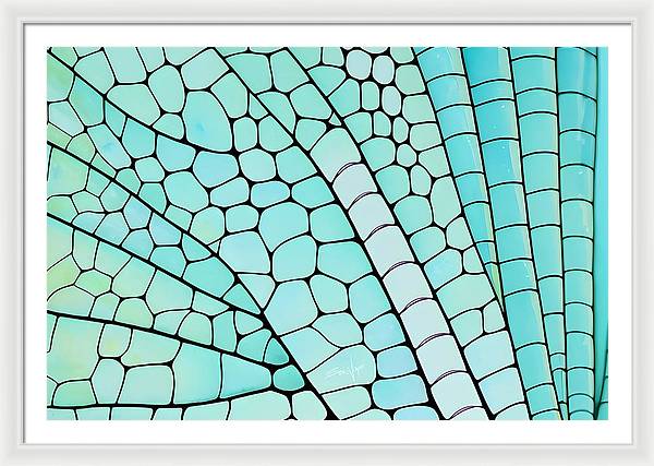 Wings, Framed Print, Wall Décor, Wall Art, Watercolor, Artwork, Art Piece, Patterns, Dragonfly Wing Patterns, Teal Patterns, Turquoise Patterns, Aqua Patterns