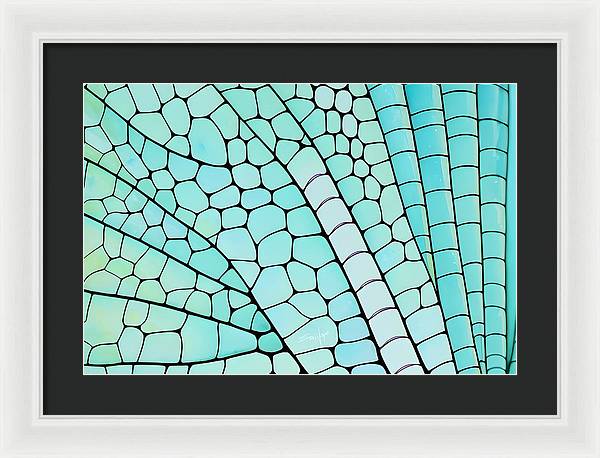 Wings, Framed Print, Wall Décor, Wall Art, Watercolor, Artwork, Art Piece, Patterns, Dragonfly Wing Patterns, Teal Patterns, Turquoise Patterns, Aqua Patterns